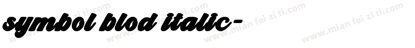 symbol blod italic字体转换